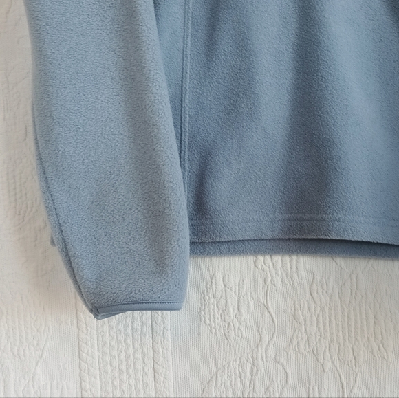 Pb Basics Slate Blue Half-Zip Fleece Sweatshirt Warm Cozy Gorp Activewear Pastel - Picture 4 of 9